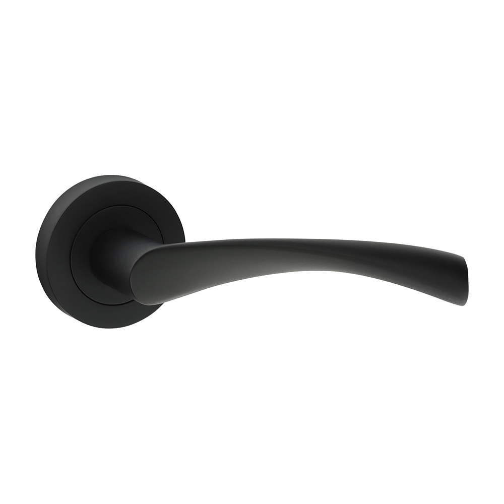 Picture of Edleston Lever On Rose Handles - Matt Black