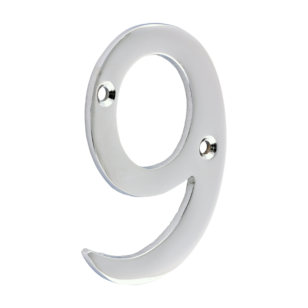 Picture of Door Numeral 9 - Polished Chrome