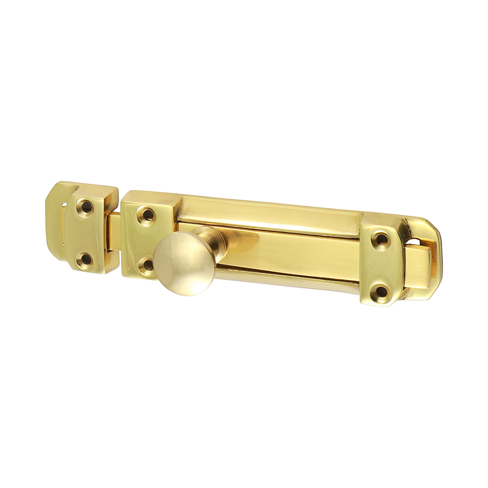 Contract Flat Section Bolt - Polished Brass