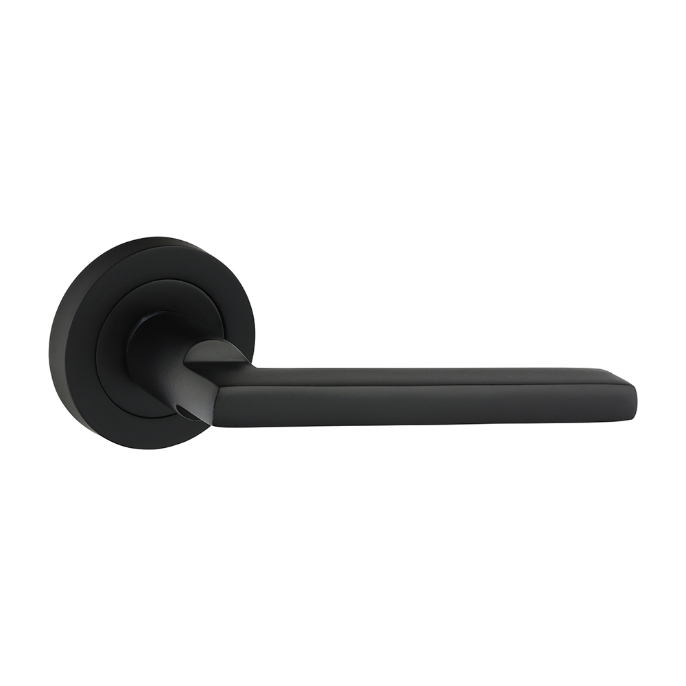 Radmore Lever On Rose Handles - Matt Black