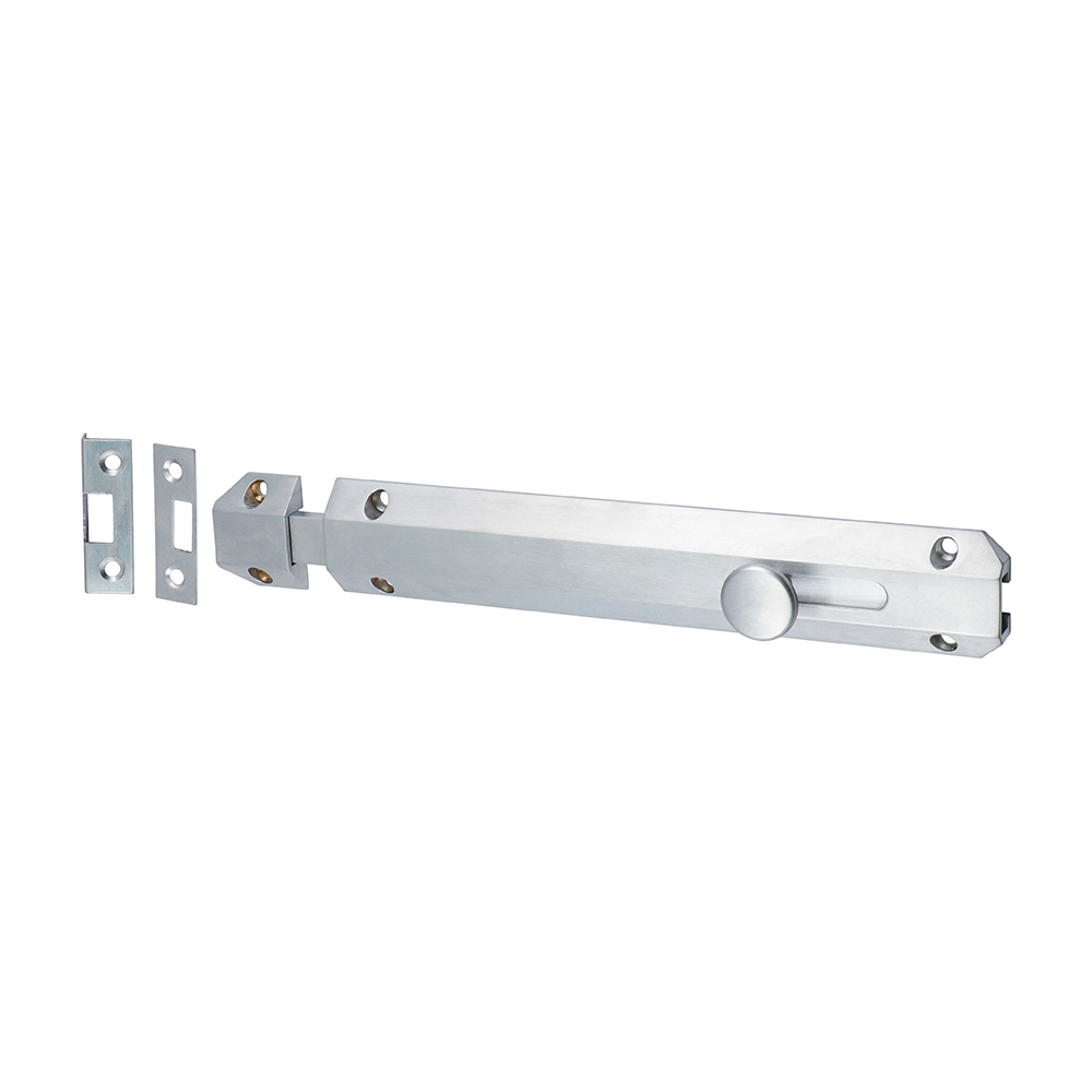 Architectural Flat Section Bolt - Satin Chrome