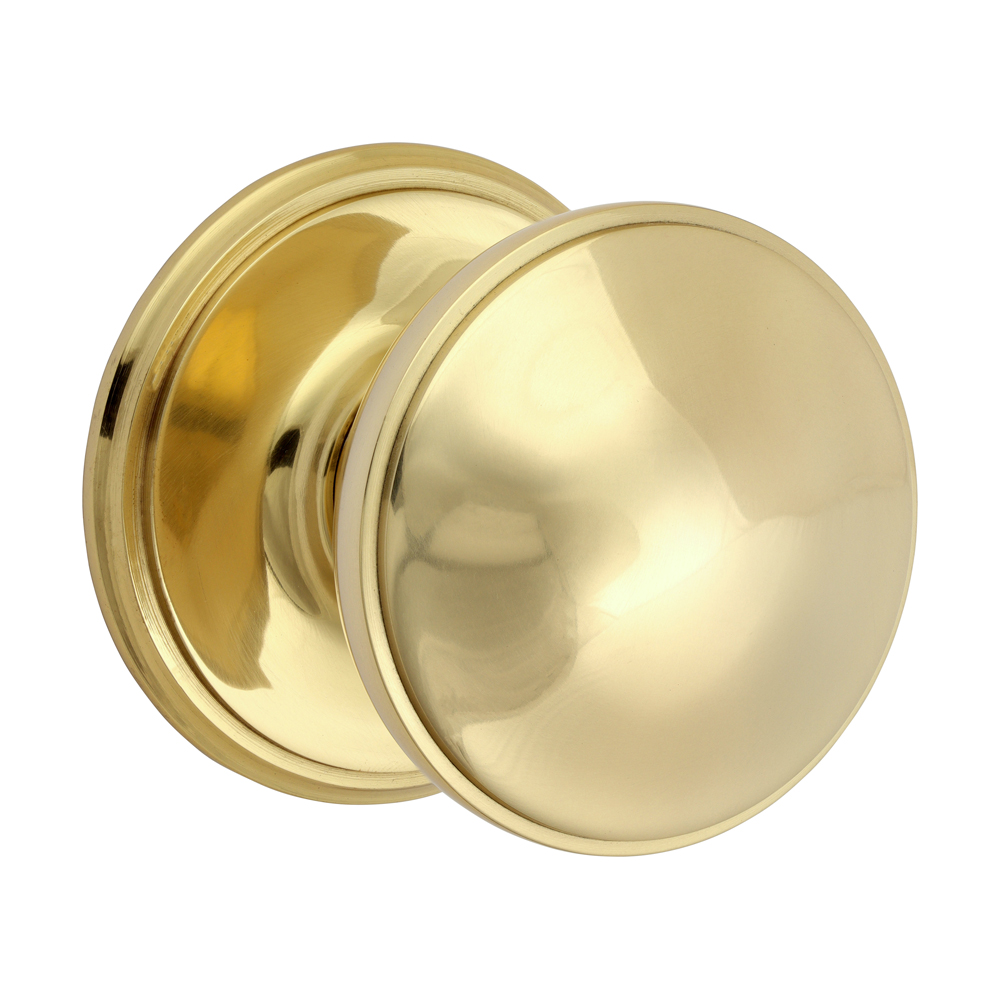 Centre Door Knob - Polished Brass