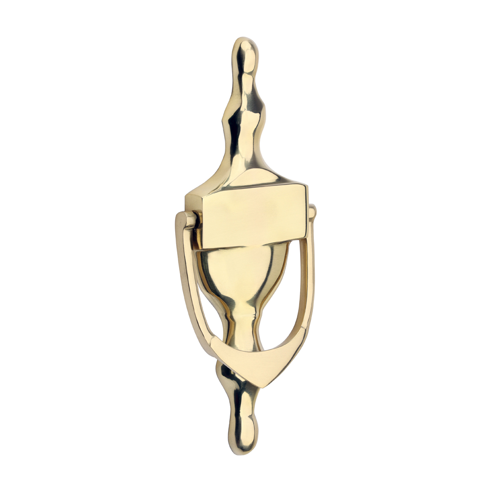 Urn Pattern Door Knocker - Polished Brass