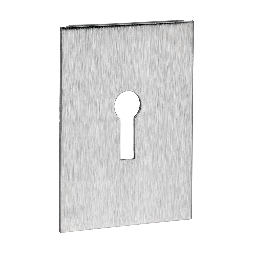 Lock Profile Self-Adhesive Escutcheon - Oblong - Satin Stainless Steel