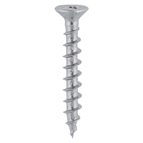 Window Fabrication Screws - Countersunk with Ribs - PH - Single Thread - Gimlet Tip - Stainless Steel