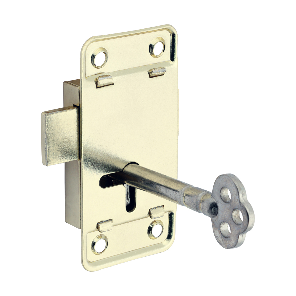 Small Cupboard Lock - Electro Brass