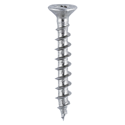 Window Fabrication Screws - Countersunk with Ribs - PH - Single Thread - Gimlet Point - Zinc