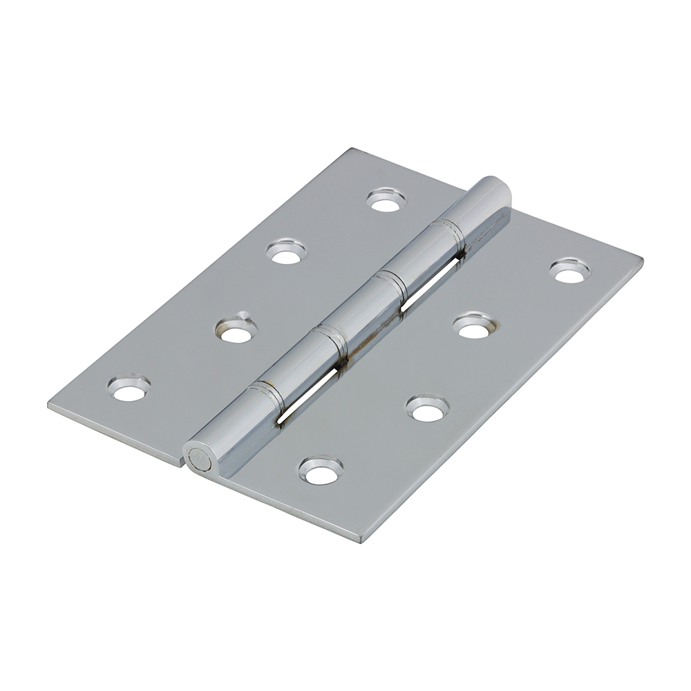 Double Steel Washered Butt Hinge - Solid Brass - Polished Chrome