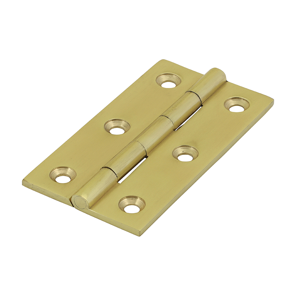 Solid Drawn Hinge - Solid Brass - Polished Brass
