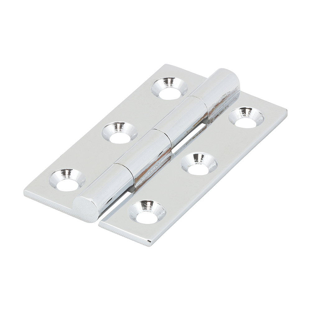 Solid Drawn Hinge - Solid Brass - Polished Chrome
