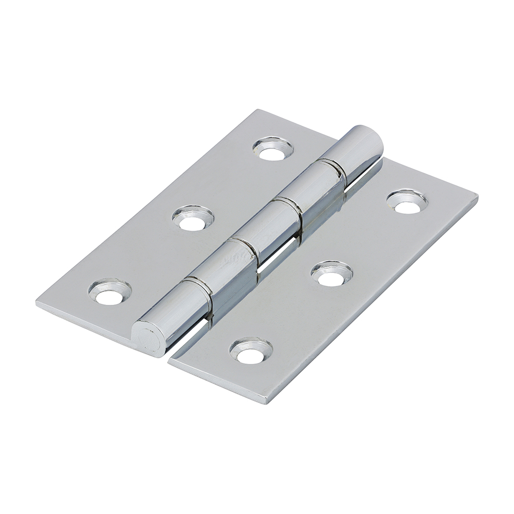 TIMCO  Double Stainless Steel Washered Butt Hinge - Solid Brass - Polished  Chrome