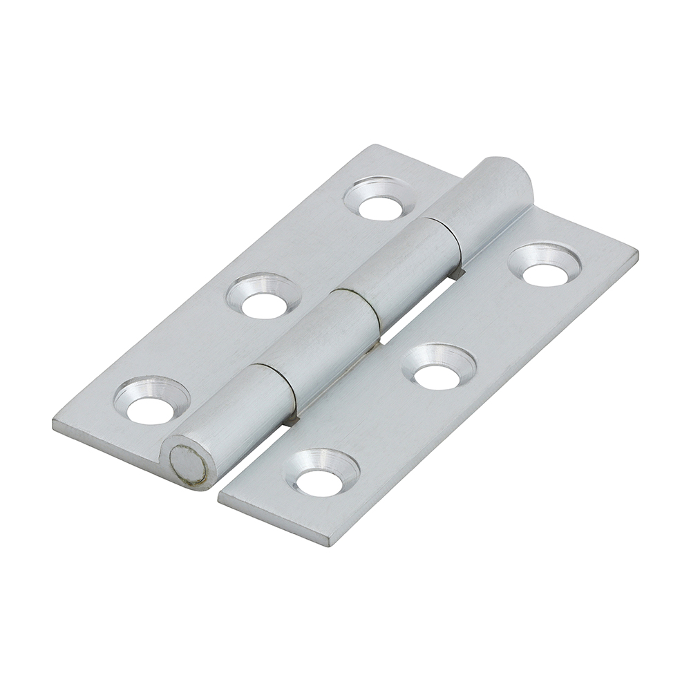 Solid Drawn Hinge - Solid Brass - Satin Chrome