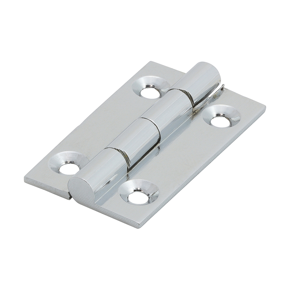 Solid Drawn Hinge - Solid Brass - Polished Chrome