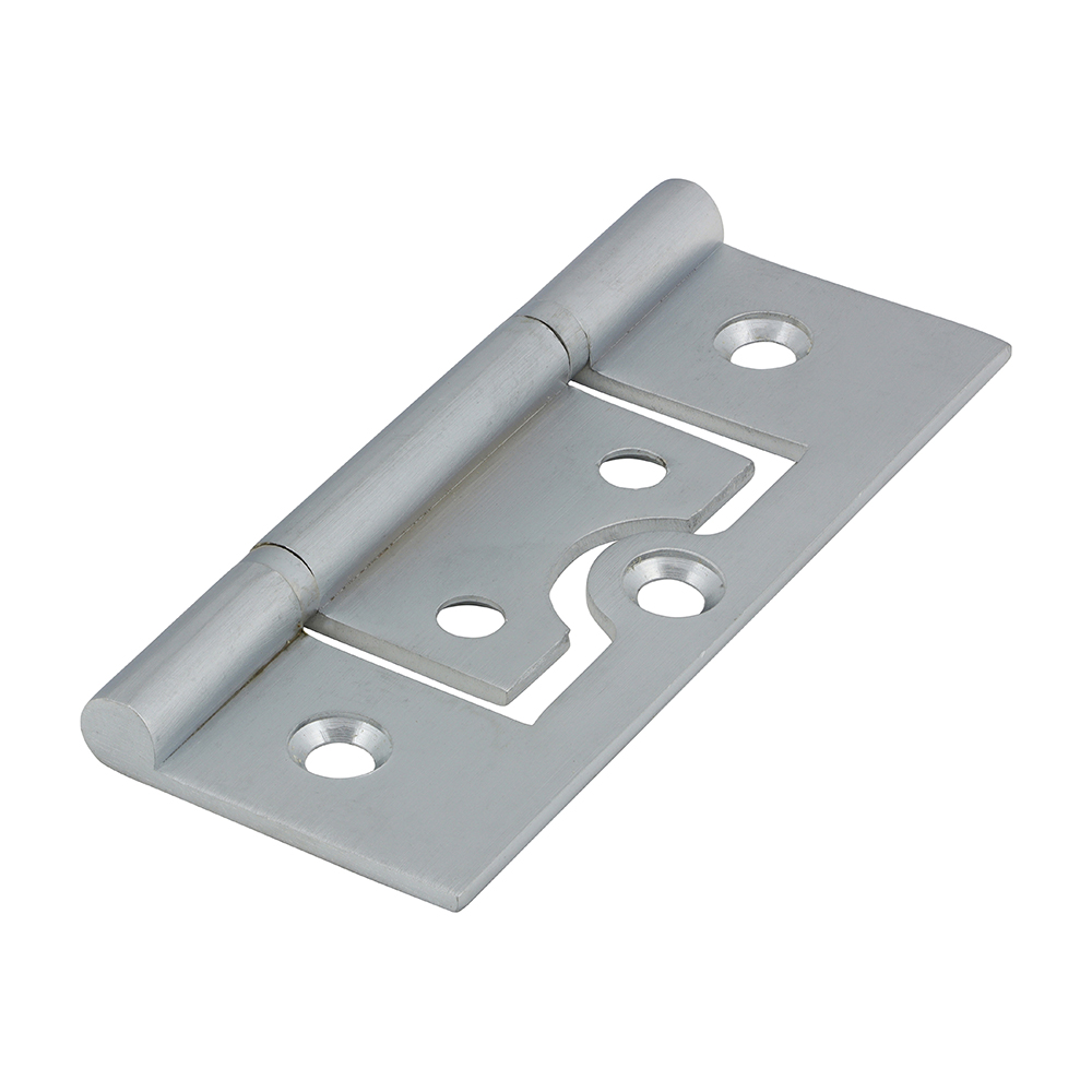 Plain Bearing Flush Hinge - Solid Brass - Satin Chrome