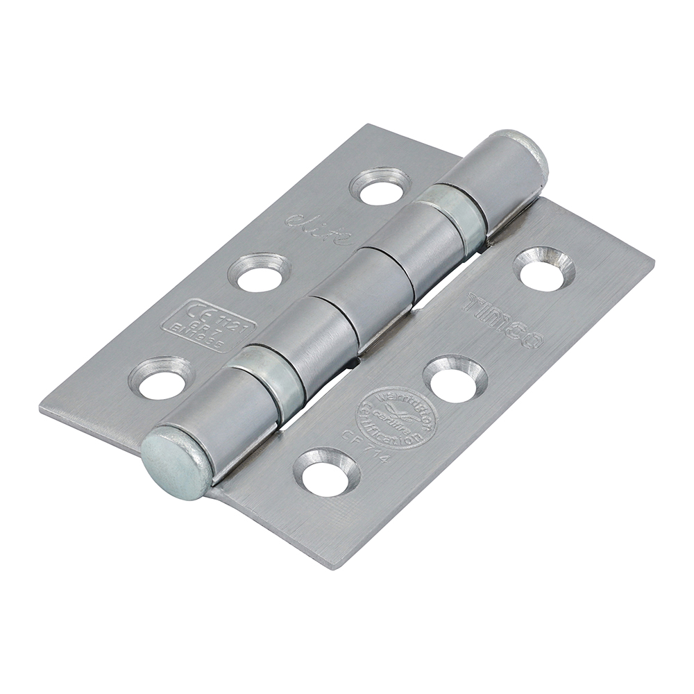 Grade 7 Ball Bearing Fire Door Hinges - Satin Chrome