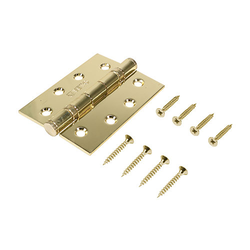  Twin Ball Bearing Hinges - Steel - Electro Brass