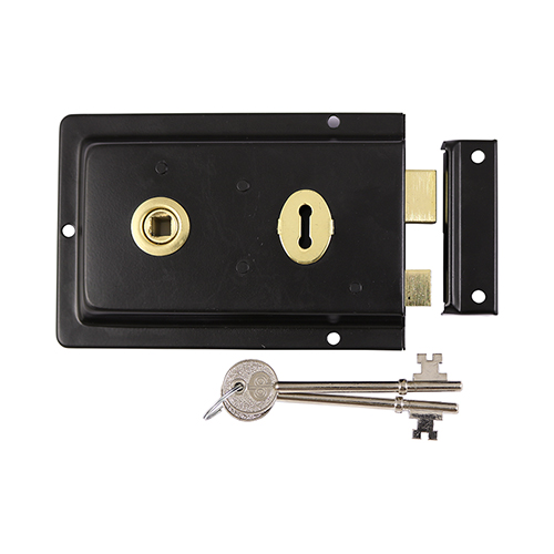 Picture of Rim Sash Lock Fluted - Black