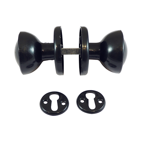 Picture of Plastic Rim / Mortice Knob Set - Black