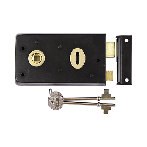 Picture of Rim Sash Lock - Inward and Outward Keep - Black