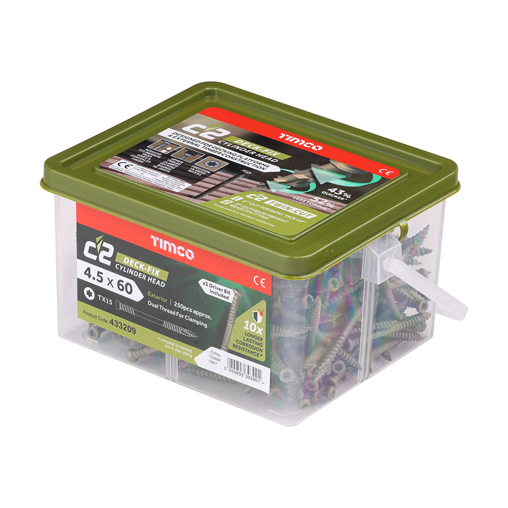 TIMCO | C2 Deck-Fix - TX - Cylinder - Twin-Cut - Green