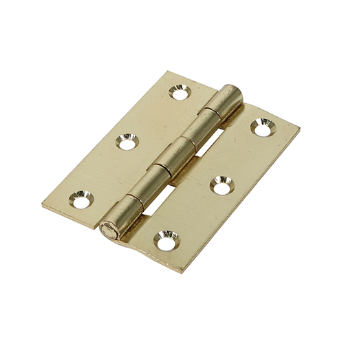 Picture of Plain Butt Hinge - Fixed Pin (1838) - Electro Brass