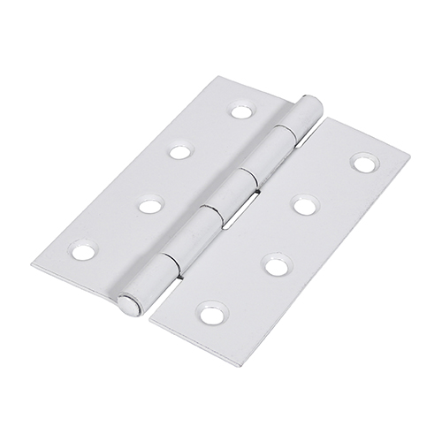 Plain Butt Hinge - Fixed Pin (1838) - White