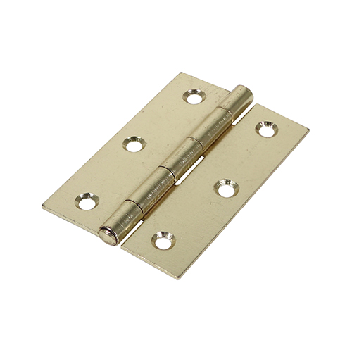 Plain Butt Hinge - Fixed Pin (1838) - Electro Brass