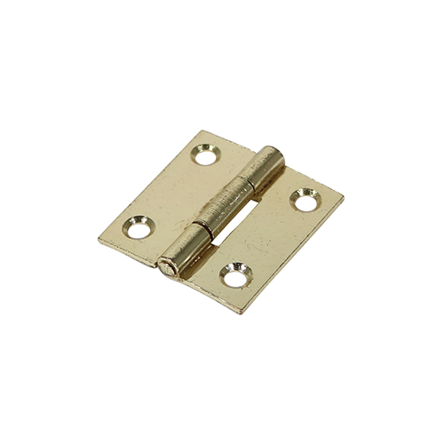 Plain Butt Hinge - Fixed Pin (1838) - Electro Brass