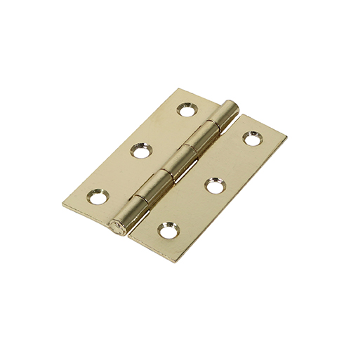 Plain Butt Hinge - Fixed Pin (1838) - Electro Brass