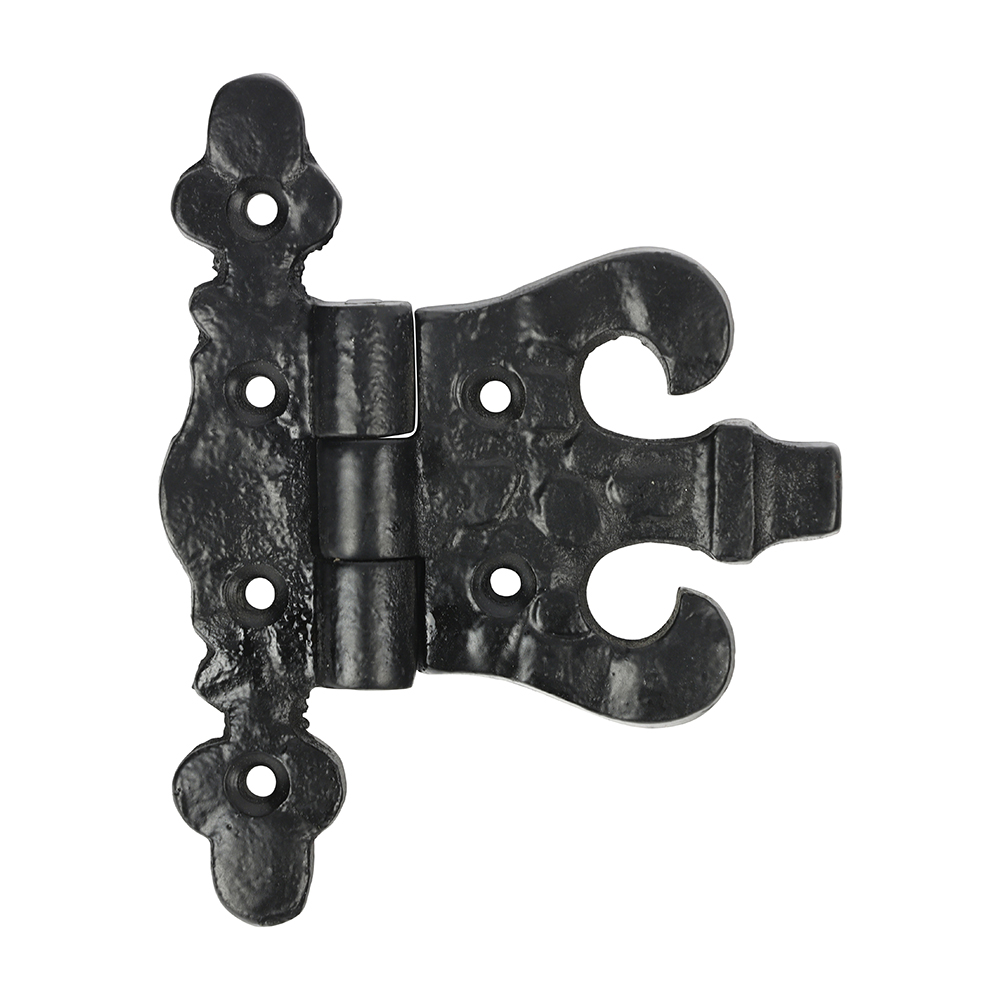 Pair of Unequal Hinges - Antique Black