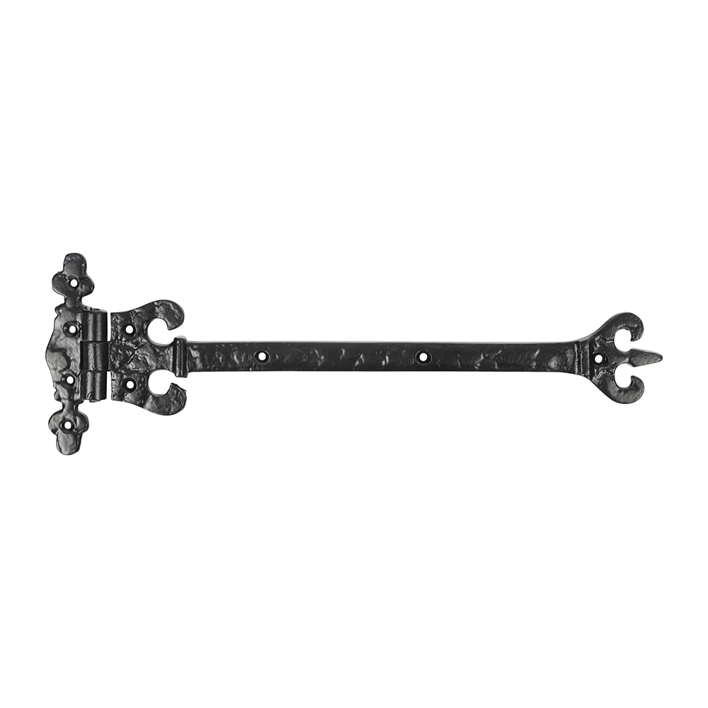 Pair of Crown / Coronet Hinges - Antique Black