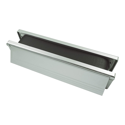 Intumescent Letterbox - Satin Anodised Aluminium - Silver Frame