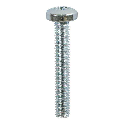 Metric Threaded Machine Screws - PZ - Pan Head - Zinc