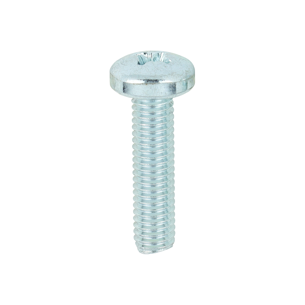 Metric Threaded Machine Screws - PZ - Pan Head - Zinc