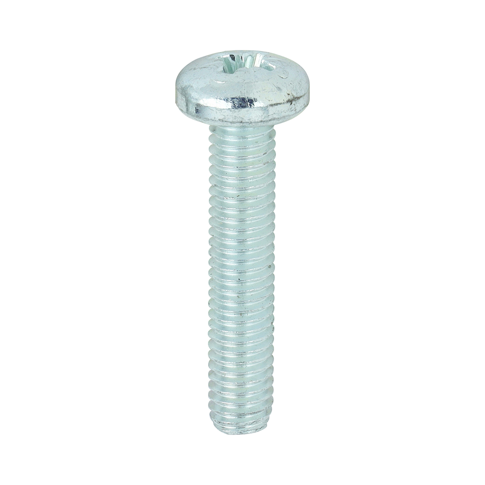 Metric Threaded Machine Screws - PZ - Pan Head - Zinc