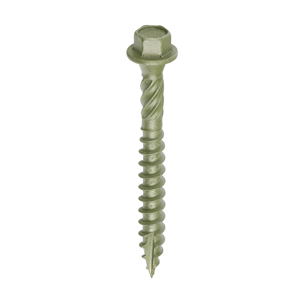 Timber Frame Construction & Landscaping Screws - Hex - Exterior - Green Organic