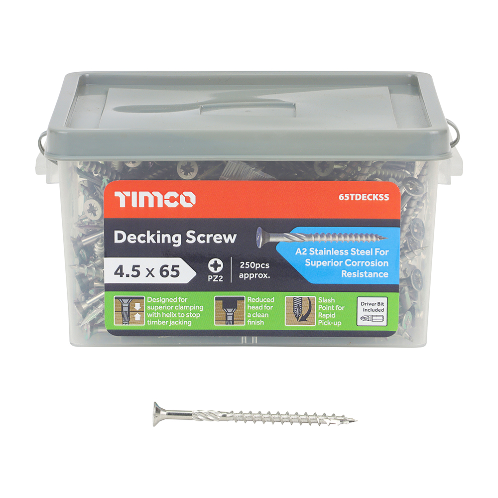 thumbnail image 2 of Timco Solo Decking Screws - Green Coated Exterior Wood Screws For Decking & Fencing 2 of 12