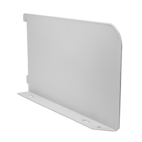 Twin Slot Shelf End - White