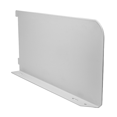 Twin Slot Shelf End - White