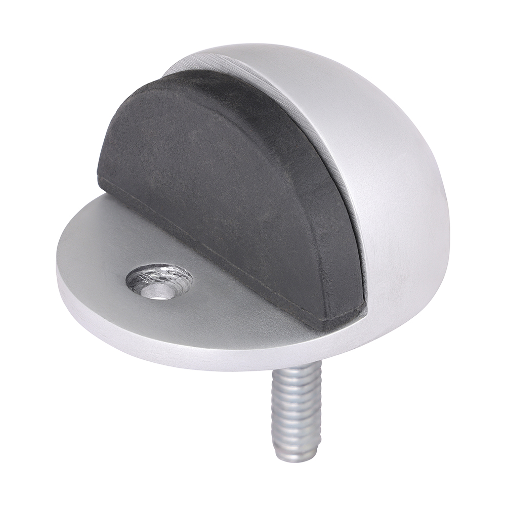 Oval Door Stop - Satin Anodised Aluminium