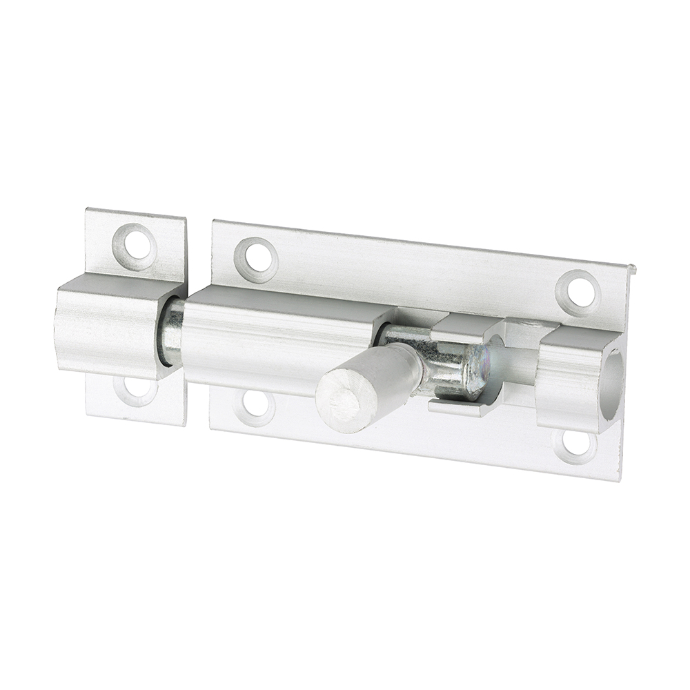 Straight Barrel Bolt - Satin Aluminium