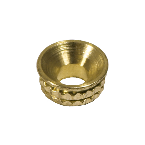 Knurled Inset Screw Cups - Solid Brass