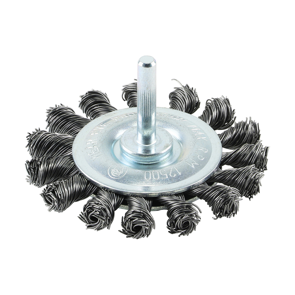 Drill Wheel Brush - Twisted Knot Steel Wire