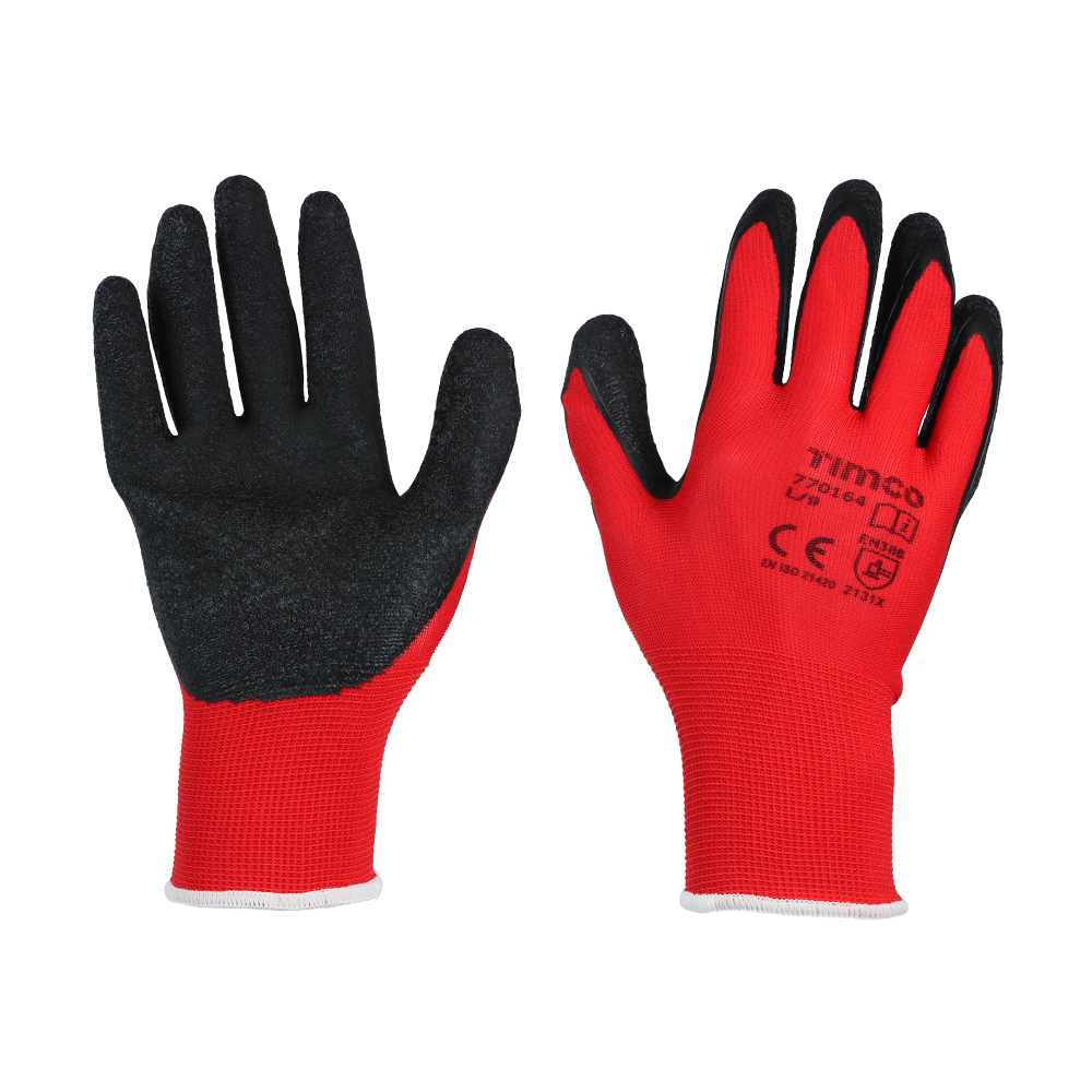 Light Grip Gloves - Crinkle Latex Coated Polyester