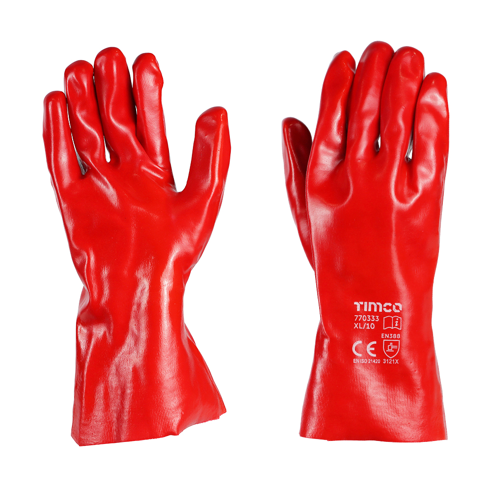 Pvc supported clearance gloves