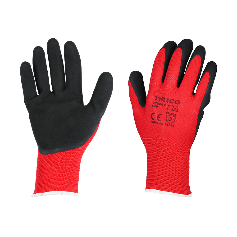 Toughlight Grip Gloves - Sandy Latex Coated Polyester