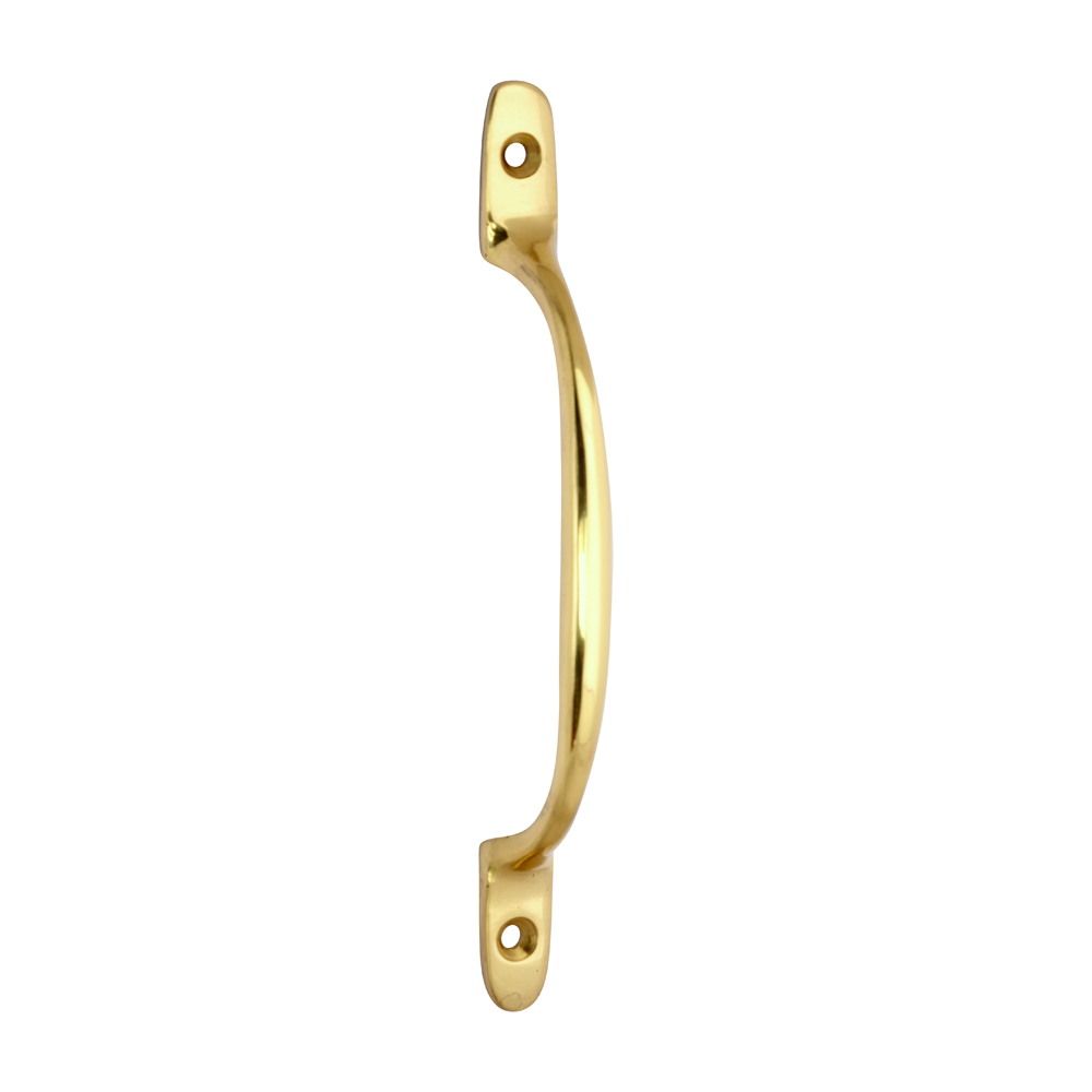 Traditional Pattern Sash Pull Handle - Polished Brass