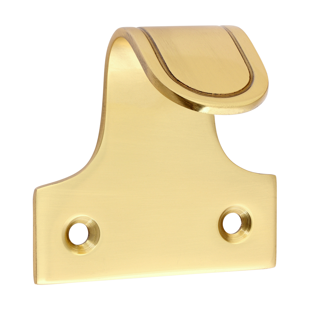 Traditional Pattern Sash Lift - Polished Brass