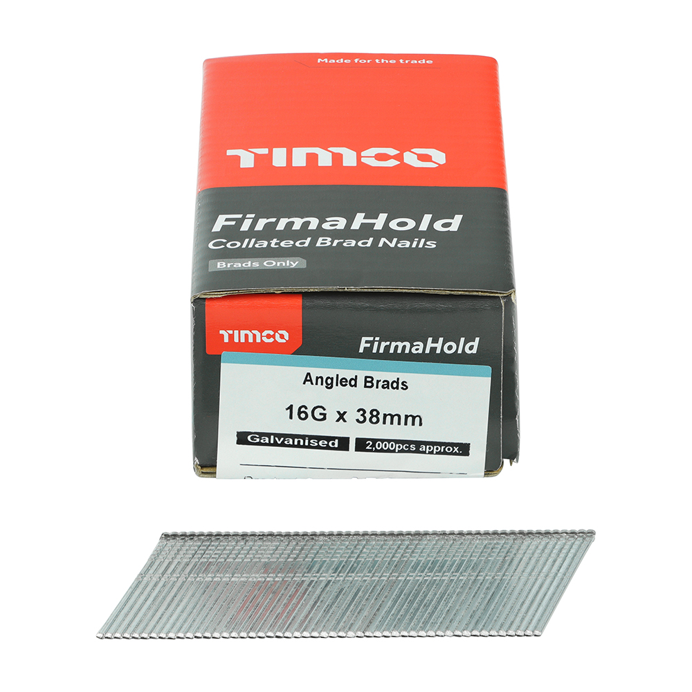 Timco Firmahold Collated Brad Nails 16 Gauge Angled Galvanised