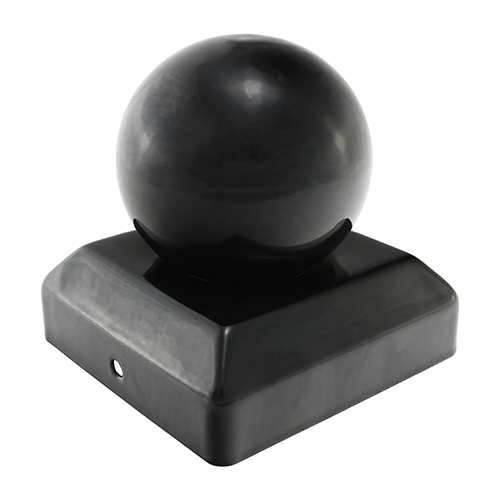 Ball Fence Post Cap - Epoxy Black